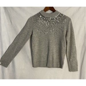 Juicy Couture Women Small Sequin Sweater Gray
